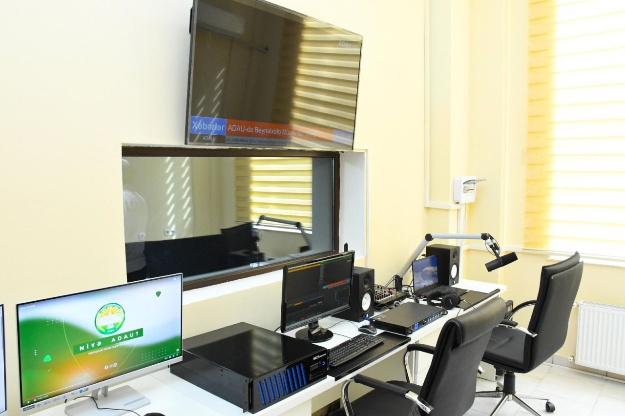 ADAU TV-nin müasir internet televiziyasının studiosu istifadəyə verilib - FOTOLAR